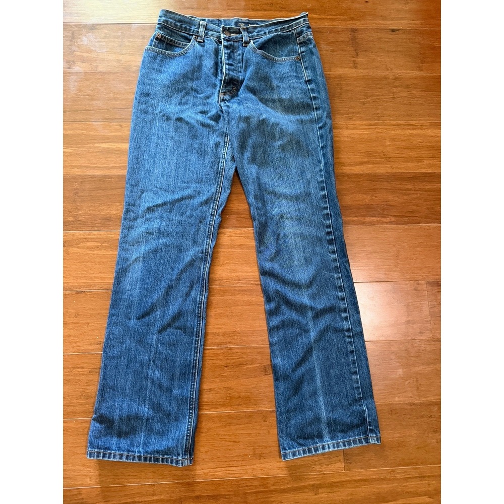 J Crew High Rise Straight Jeans Blue Button Fly Women's Size 6/32